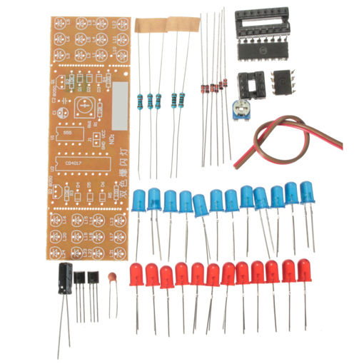 Immagine di 10pcs DIY Two-color LED Flashlight Electronic Kit Circuit Board