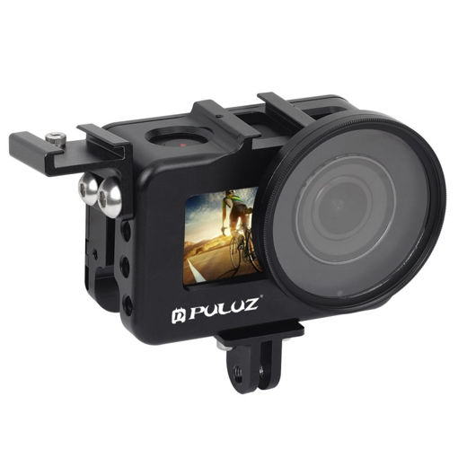 Immagine di PULUZ PU331B Housing Cage Protective Case Frame Shell with Cold Shoe Mount for DJI OSMO Action Sports Camera