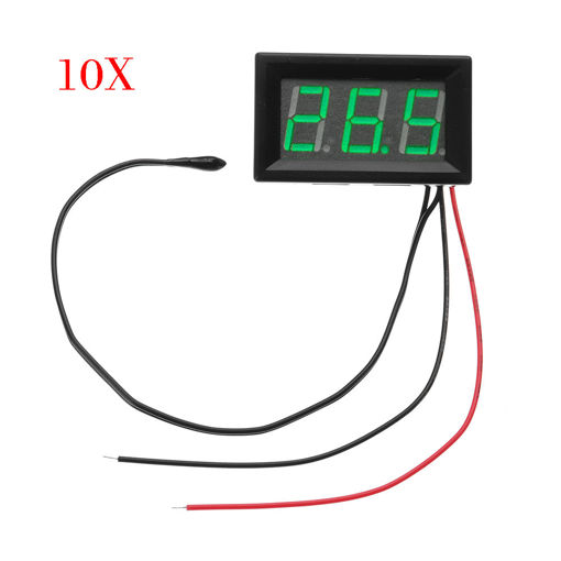 Picture of 10pcs Green DC 5V To 12V -50C To -110C Digital Thermometer Monitor Multipurpose Thermometer