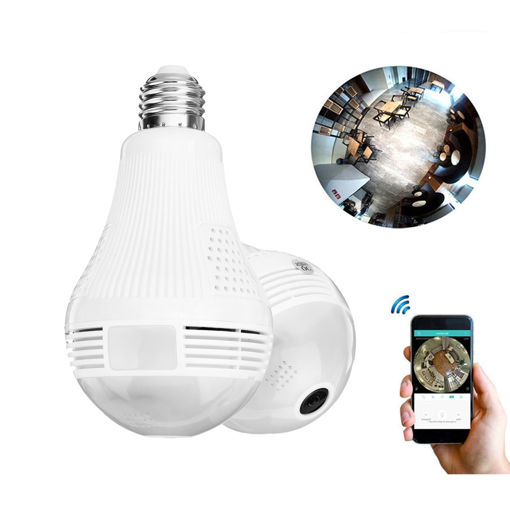 Picture of 2 in 1 Panoramic 1080P 200W Wifi Camera Light Bulb Cameara Night Vision Two Way Audio