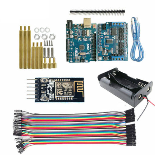 Immagine di Arduino WiFi Control Kit with Arduino UNO R3 Board + Motor Drive Shield Board + WiFi Module