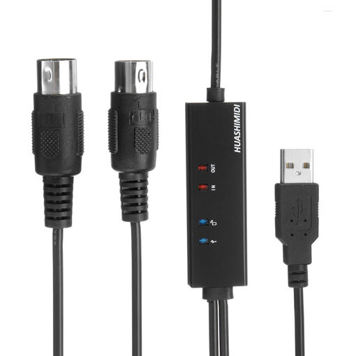 Picture of MIDI to USB Wired to bluetooth Wireless Cable Adapter Converter for Windows PC for iOS Android Mobile Phone