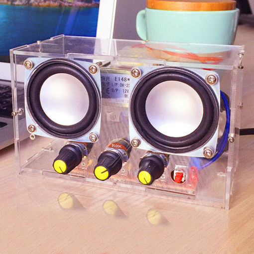 Immagine di Small Amplifier Two Channel Speaker Audio Kit TDA2030 Mini Electronic DIY Production Parts Assembly