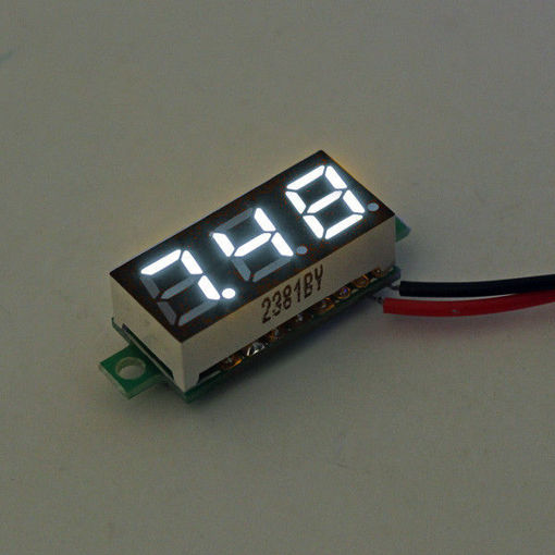 Immagine di 10Pcs Geekcreit White 0.28 Inch 3.0V-30V Mini Digital Volt Meter Voltage Tester Voltmeter