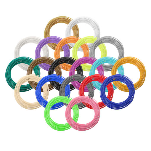 Immagine di 20 Colors/Pack 5/10m Length Per Color PLA 1.75mm Filament for 3D Printing Pen 0.4mm Nozzle