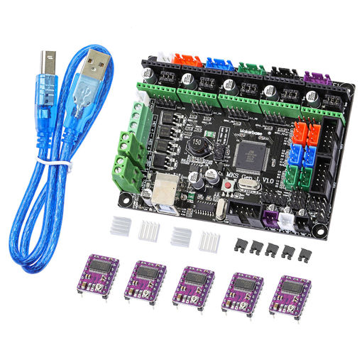 Immagine di MKS GEN-L V1.0 Integrated Controller Mainboard + 5pcs DRV8825 Stepper Motor Driver Kit Compatible Ramps1.4 1.6/Mega2560 R3 For 3D Printer