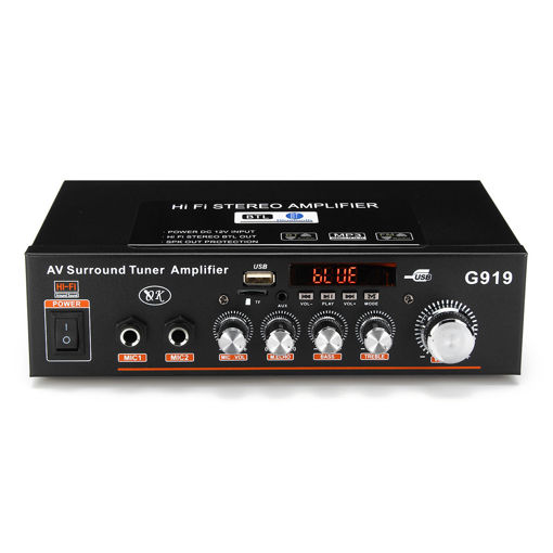 Immagine di G919 2x180W bluetooth HIFI Karaoke Amplifier Support FM Memory Card USB Microphone