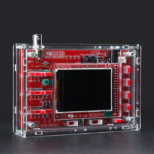 Immagine di Original JYETech DSO138 Assembled Digital Oscilloscope Module With Transparent Acrylic Housing