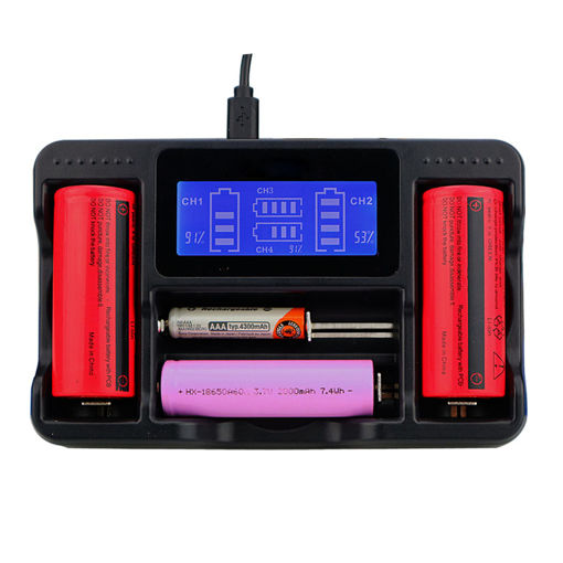 Picture of Seiwei YS-4 4 Slot LCD AA AAA Ni-MH Lithium Rechargeable Battery Charger