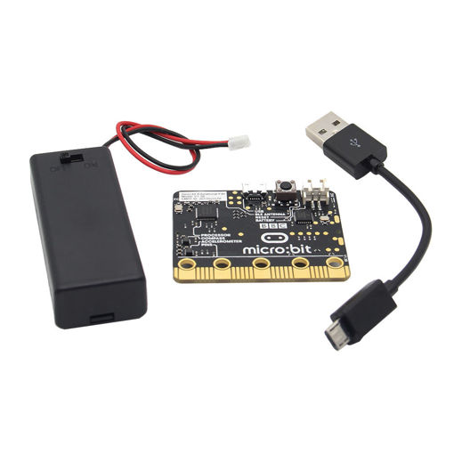 Immagine di Micro:Bit Go (On-the-go Starter Bundle) Micro:bit Development Board + AAA Battery Holder + USB Cable