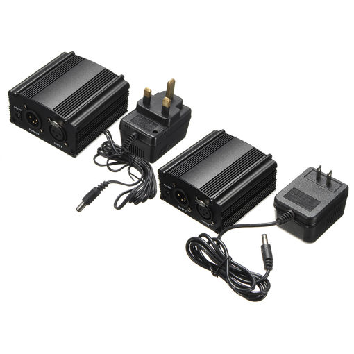 Picture of 1 CH DC 48V Phantom Power Supply with Adapter For Condenser Microphone MIC
