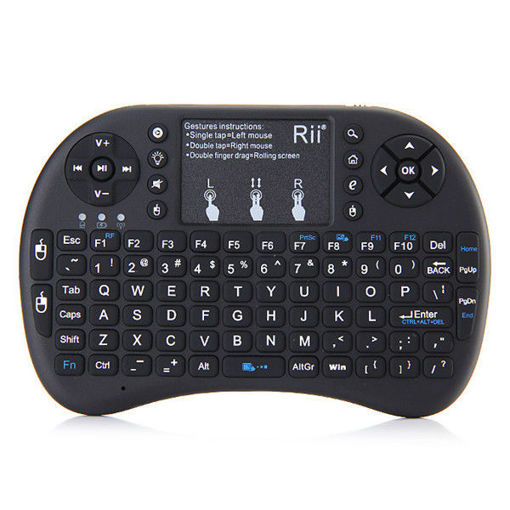 Picture of Rii i8 Plus 2.4G Wireless Touch Pad Fly Air Mouse Backlit Gaming Keyboard Control with Multi-touch