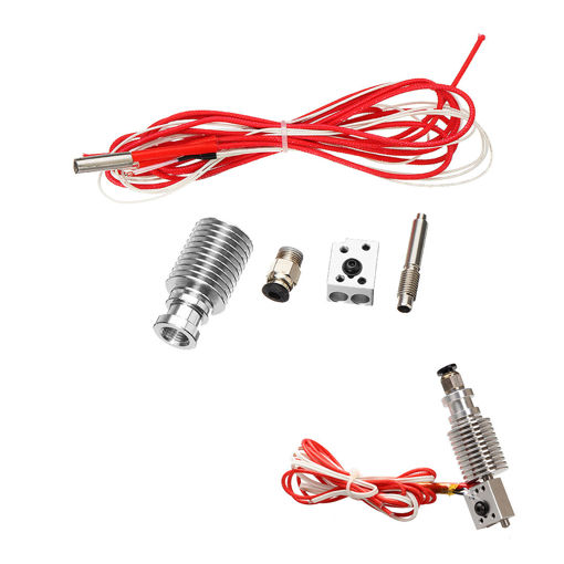 Picture of M7 Thread 1.75mm Filament V6 Straight Type Throat Nozzle Integrated Kit with 12vV 40W Heating Tube