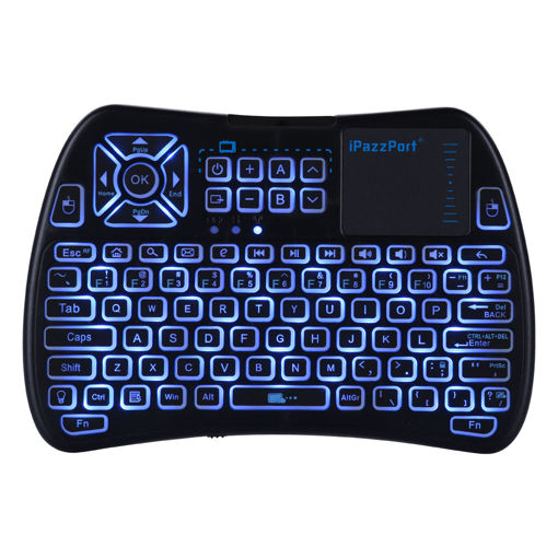Immagine di Ipazzport KP-810-61 Three Color Backlit 2.4G Wireless Mini Keyboard Touchpad Airmouse