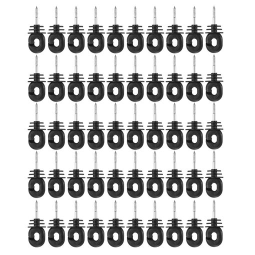 Picture of 50Pcs Pet Electronic Fence Offset Ring Insulators Fencing 4 inch Screw In Posts Wire