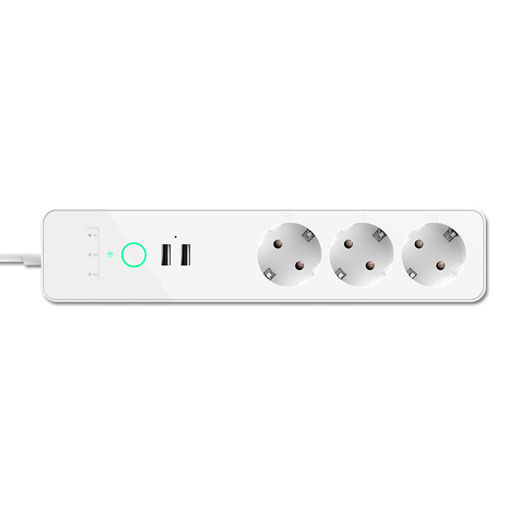 Picture of WiFi Intelligent Socket Strips Multi Plug Smart Socket Power EU 3 AC 4 USB Remote Control Voice for Google for Alexa
