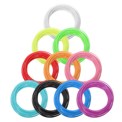 Immagine di 10 Colors/Pack 5/10m Per Color Length 1.75mm PCL Filament for 3D Printing Pen 0.4mm Nozzle