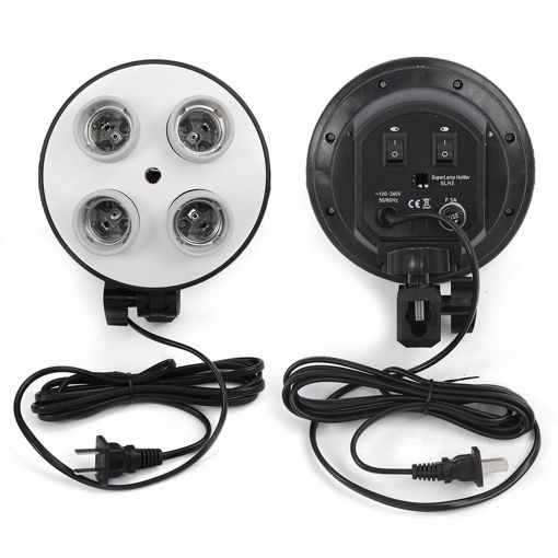 Picture of 4 Socket E27 Video Shooting Light Lamp Bulb Head Holder
