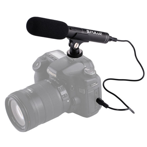 Immagine di PULUZ PU3012 Professional Interview Condenser Video Microphone with 3.5mm Audio Cable for DSLR DV