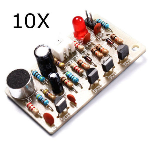 Picture of 10Pcs Voice Control Clap Switch Kit High Sensitive LED Rhythm Bistable Switch DIY Kit