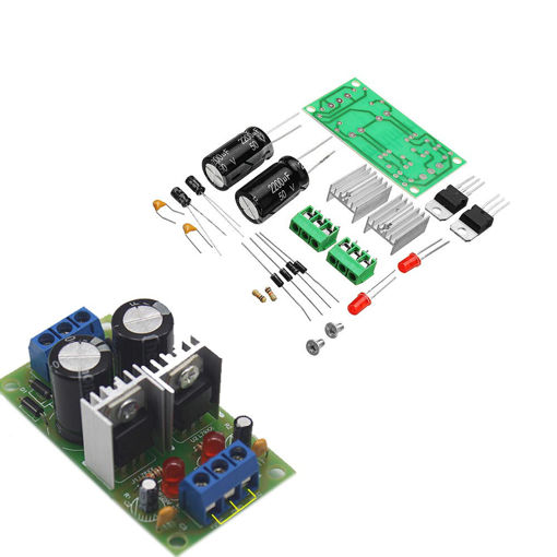 Picture of 10pcs DIY LM7812+LM7912 Dual Voltage Regulator Rectifier Bridge Power Supply Module 12V Kit