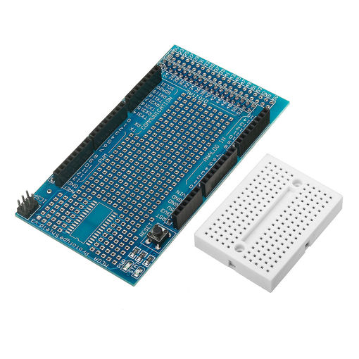 Immagine di 10Pcs Mega2560 1280 Protoshield V3 Expansion Board With Breadboard For Arduino