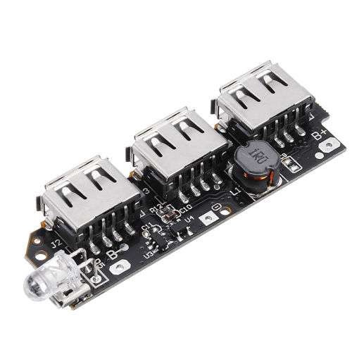 Immagine di 10pcs 5V 2.1A 3 USB Mobile Power Circuit Board  Boost Module For DIY Power Bank Lithium Battery