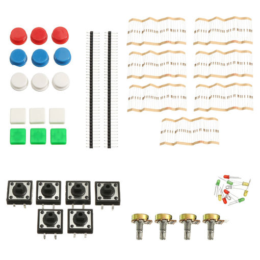 Immagine di 10pcs Universal Component Parts Package Kit A1 For Arduino Project With Resistor+Botton+Adjustable Potentiometer