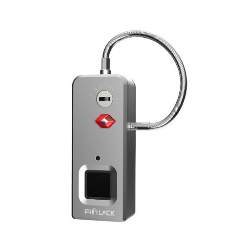 Picture of Fipilock FL-S2-TSA NEW Smart Fingerprint Lock Keyless USB Rechargeable Door Luggage Case Bag Lock Anti-Theft Security Fingerprint Padlock