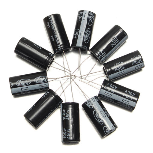 Picture of 30pcs 100uF 450V 105C Radial Electrolytic Capacitor 18x35MM