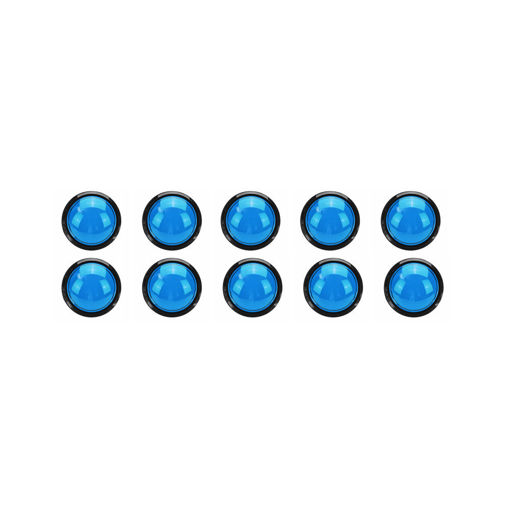Picture of 10Pcs Blue 60mm LED Push Button for Arcade Game Console Controller DIY with Micro Switch