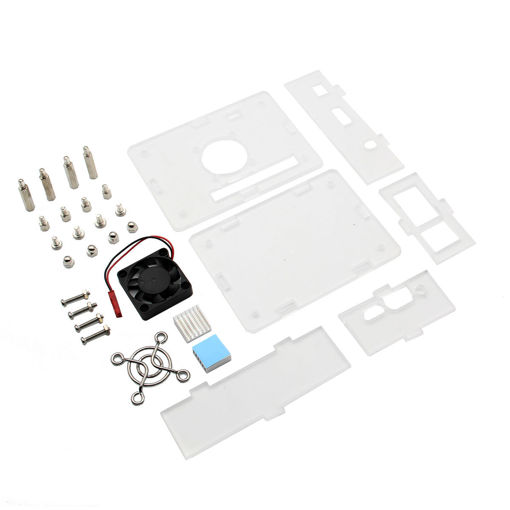 Immagine di Arcylic Case + Cooling Fan + Heat Sink Kit for Orange Pi PC / PC2 / PC Plus