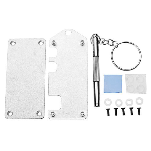 Immagine di Black/Silver Ultra-thin ZV2 CNC Aluminum Alloy Protective Case Enclosure Box With Screwdriver