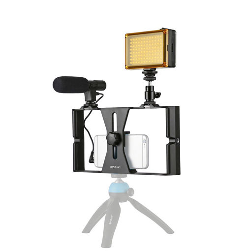 Immagine di PULUZ PKT3022 Rig Stabilizer Holder with Video Light Microphone for Smart Phone Photography