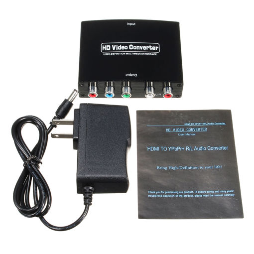 Immagine di HD to RGB Component YPbPr Video with R/L Audio Adapter Converter