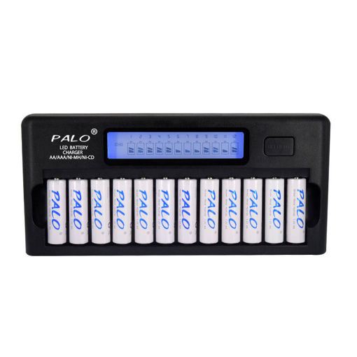 Picture of Palo NC31 12 Slot  2-LCD Built-In IC Protection 1.2V AA AAA Ni-MH Ni-CD Battery Fast Charger