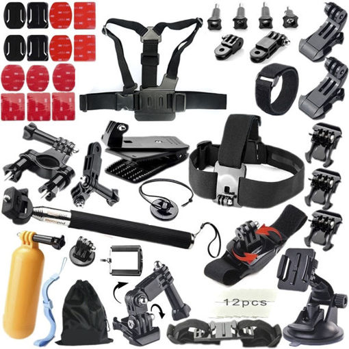 Immagine di 51 in 1 Floating Bobber Monopod Hand Head ChesT-strap Adapter Mounts Accessories Kit Sets for GoPro