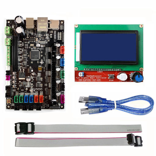 Picture of MKS-SBASE V1.3 Mainboard Control Board + RAMPS 1.4 12864 LCD Display Screen For 3D Printer