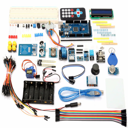 Immagine di Mega 2560 Starter Learning Kit With 1602 LCD RFID Relay Motor Buzzer For Arduino