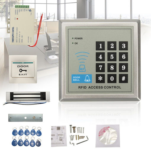 Immagine di Electric RFID Access Control ID Password Safty Entry System Door Lock Magnetic Set