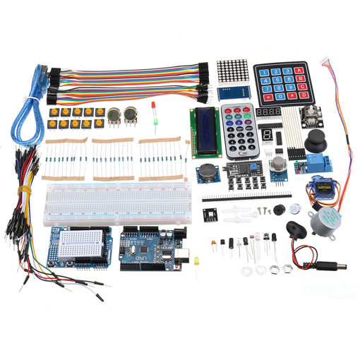 Immagine di Ultimate UNO R3 LCD1602 Starter Kit With Keypad Servo Motor Gas Relay RTC Module For Arduino