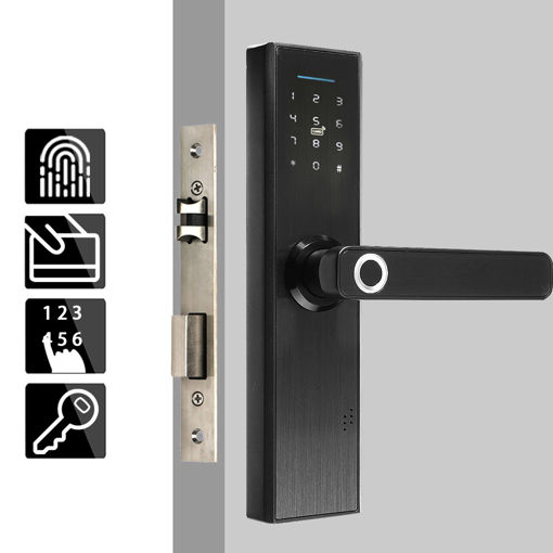 Picture of Electronic Smart Door Lock Biometric Fingerprint  Digital Code Smart Card Key