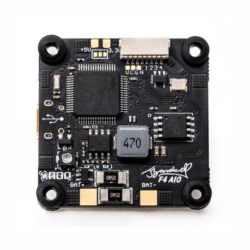 Picture of Bardwell F4 AIO Flight Controller V2 w/ JST Port & Onboard Memory OSD 3-6S 30.5x30.5mm for RC Drone