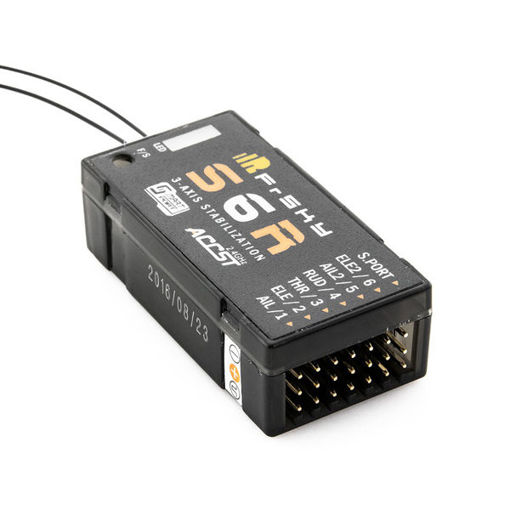 Picture of FrSky S6R 2.4G 6CH ACCST Receiver With 3-Axis Stabilization And Smart Port Telemetry for RC Airplane