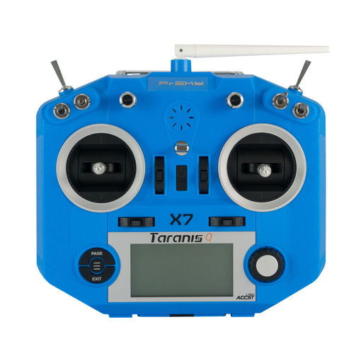 Immagine di FrSky ACCST Taranis Q X7 2.4GHz 16CH Mode 2 Transmitter Blue Orange for RC FPV Racing Drone