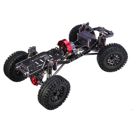 Picture of CNC Aluminum Metal Carbon Frame Body for 1/10 Crawler AXIAL SCX10 Rc Car Chassis 313mm Wheelbase