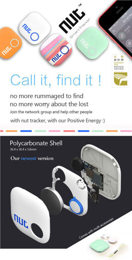 Picture of Mini Smart Patch Alarm Tag Bluetooth Nut 2 Tracker Locator Anti Lost Key Finder For iPhone Android etc