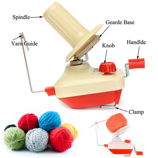 Picture of Hand Operated Plastic Winder Machine Yarn Fiber Wool String Ball Winding Machine