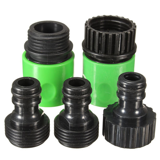 Immagine di 5Pcs Rubber Hose Water Faucet Tap Adapter Rubber Nozzle Washing Pipe Quick Connector Set Kit