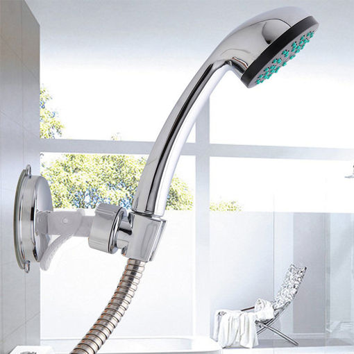 Immagine di Bathroom Adjustable Stand Shower Head Suction Cup Holder Shower Faucet Shelf Bathroom Accessory